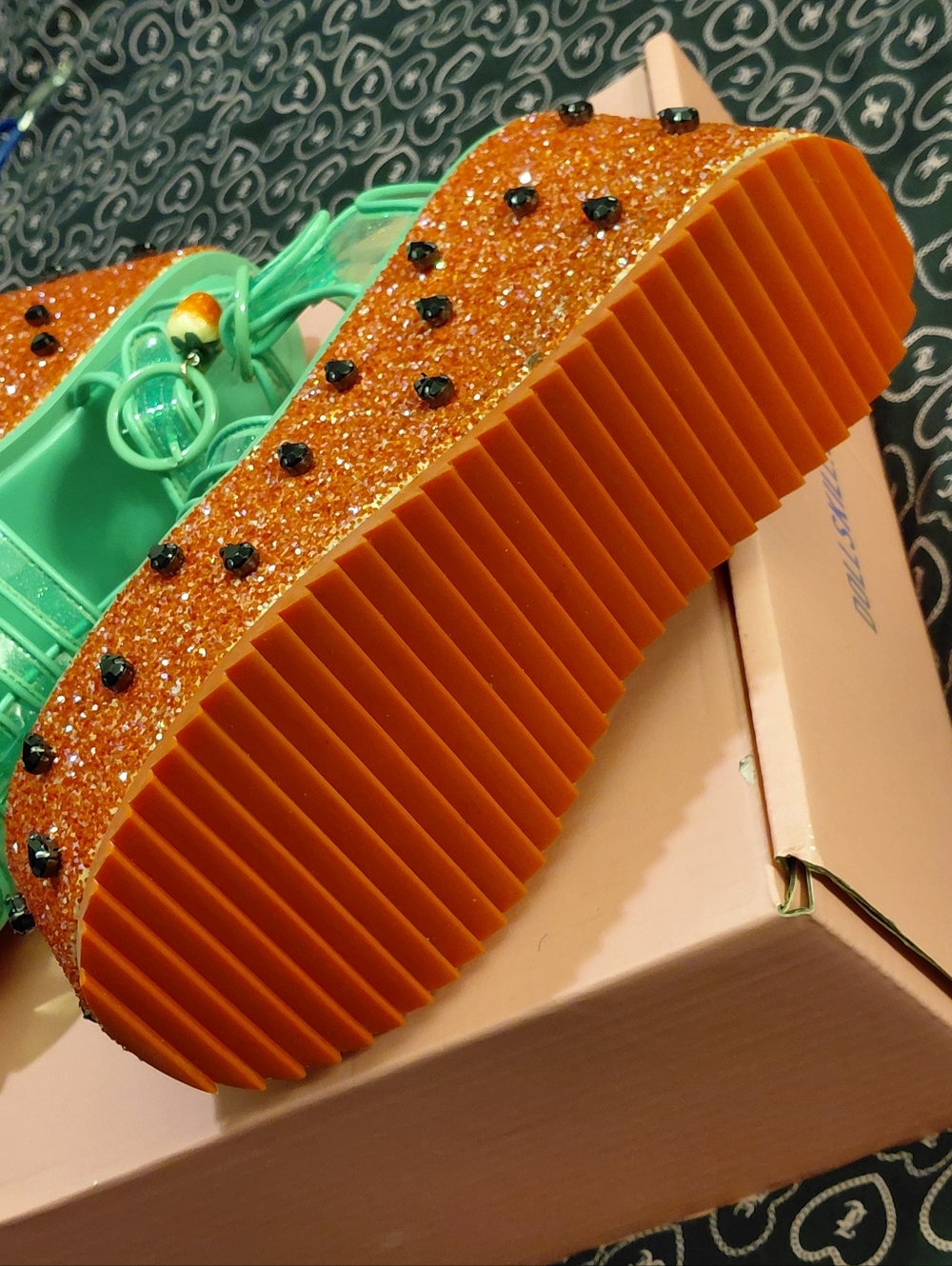 Dolls Kill Sugar Thrillz Watermelon Glitter Jelly Platform Sandals U.S 9 / 8.5 - Picture 6 of 11